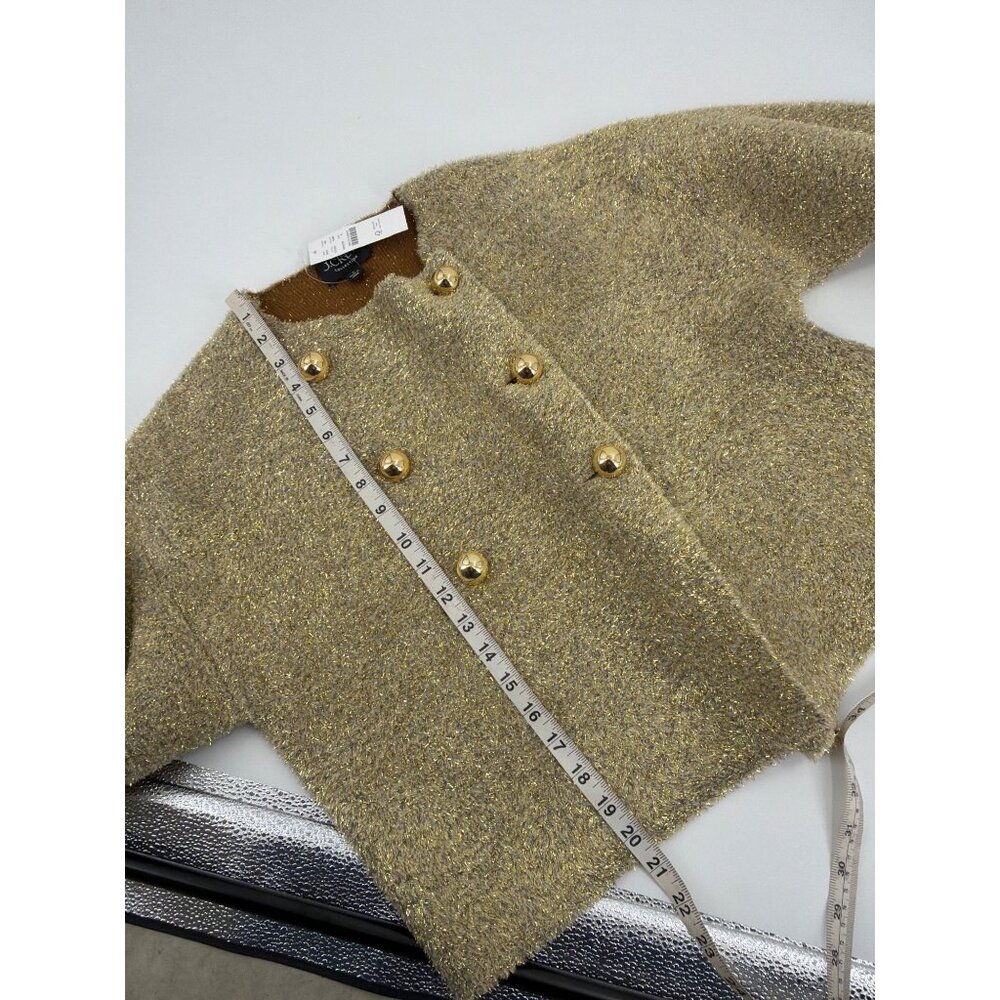 NWT J. Crew Collection Oversized Double-Faced Metallic Jacket Womens Small Chic - Picture 10 of 10